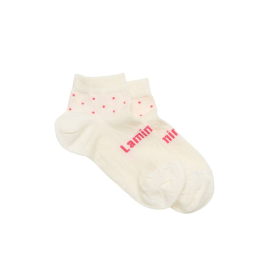Dolly Wool Pink Spot Ankle Socks