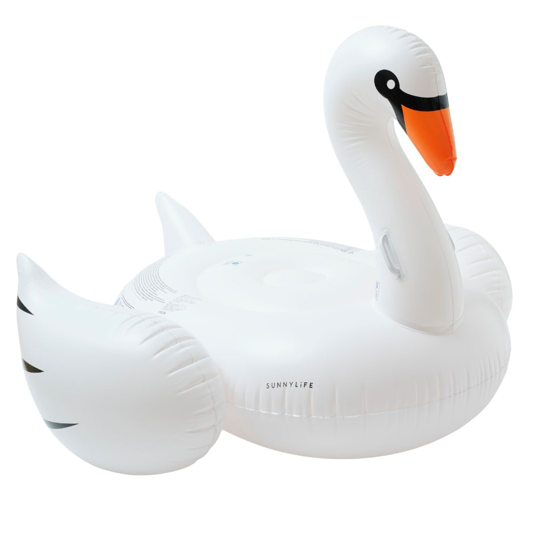 The Resort Original Luxe Ride-On Float Swan White on White