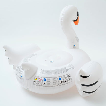 The Resort Original Luxe Ride-On Float Swan White on White