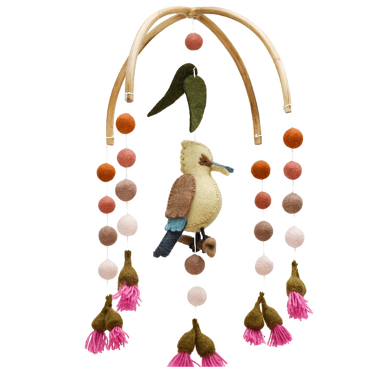 Kookaburra & Gum Blossom Mobile Hanging
